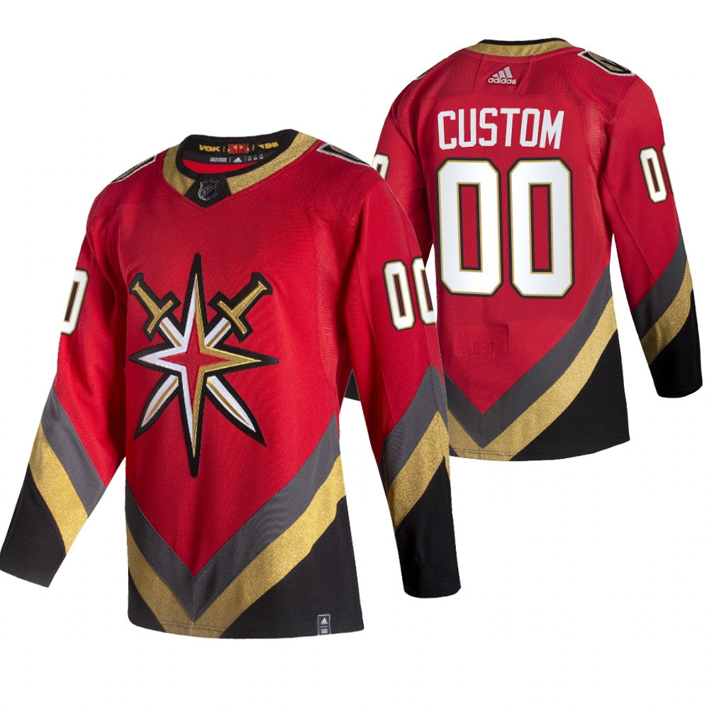 Vegas Golden Knights Custom Red 2020-21 Alternate Player NHL Jersey Stitched