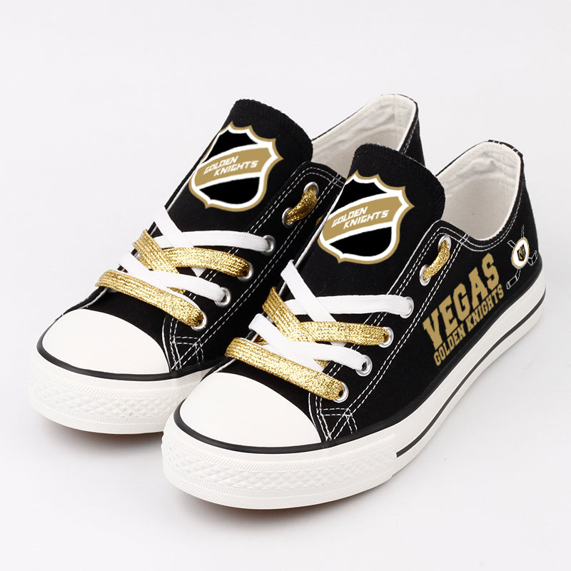 Vegas Golden Knights Low Top Canvas Sport Sneakers Shoes For Men Women Fans