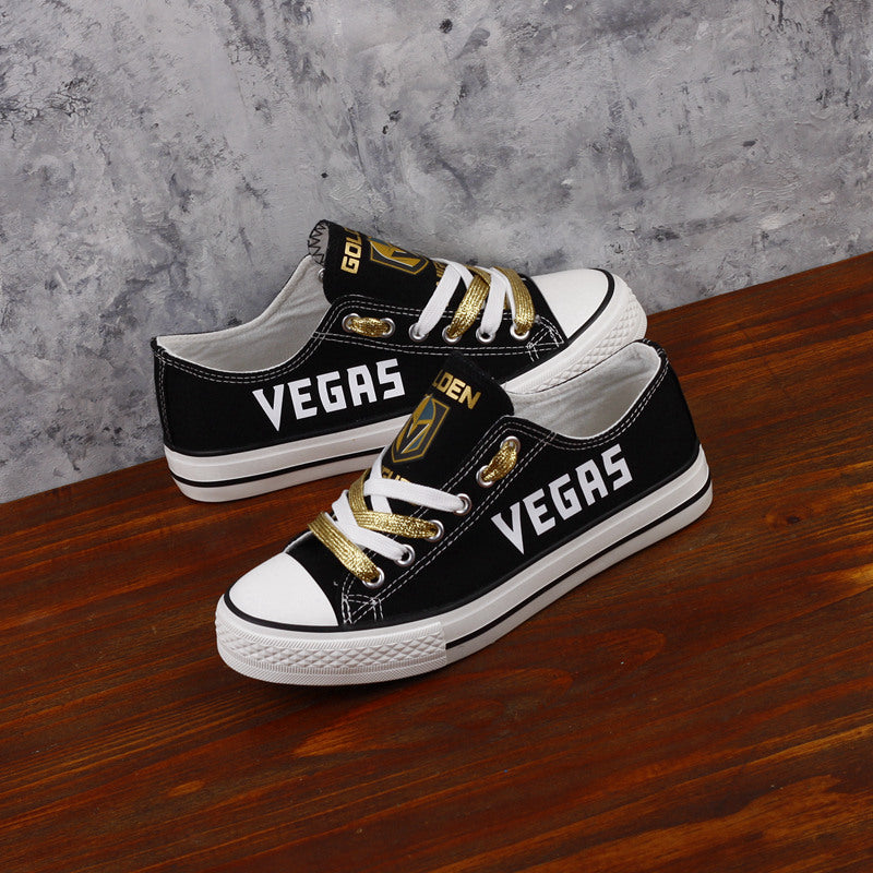 Vegas Golden Knights Low Top Canvas Sport Sneakers Shoes For Men Women Fans