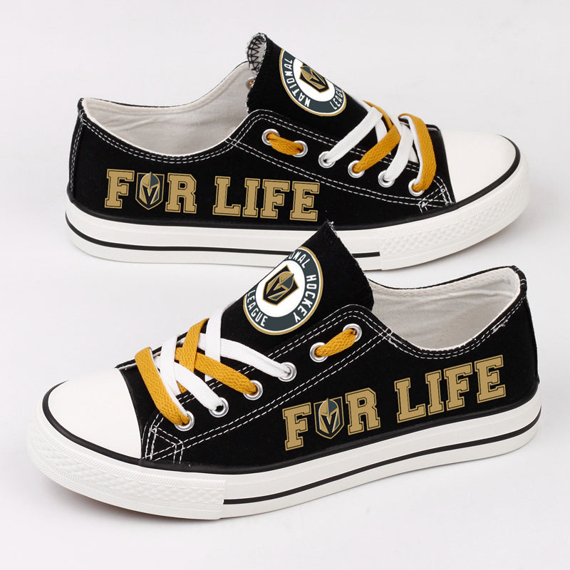 Vegas Golden Knights Low Top Canvas Sport Sneakers Shoes For Men Women Fans