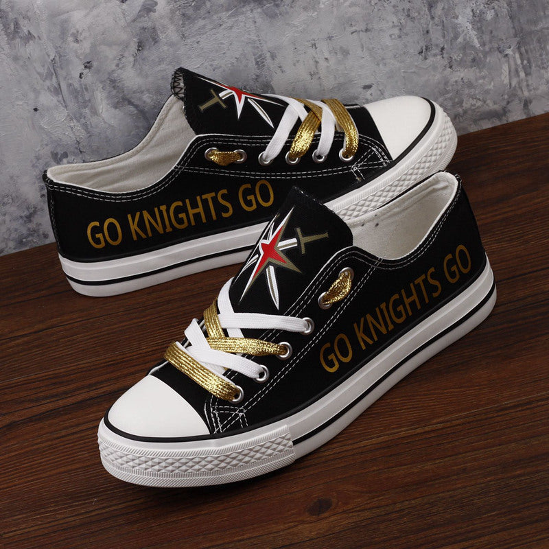Vegas Golden Low Top Canvas Sport Sneakers Shoes For Men Women Fans