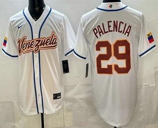Venezuela #29 Daniel Palencia White 2026 World Baseball Classic Cool Base Jersey
