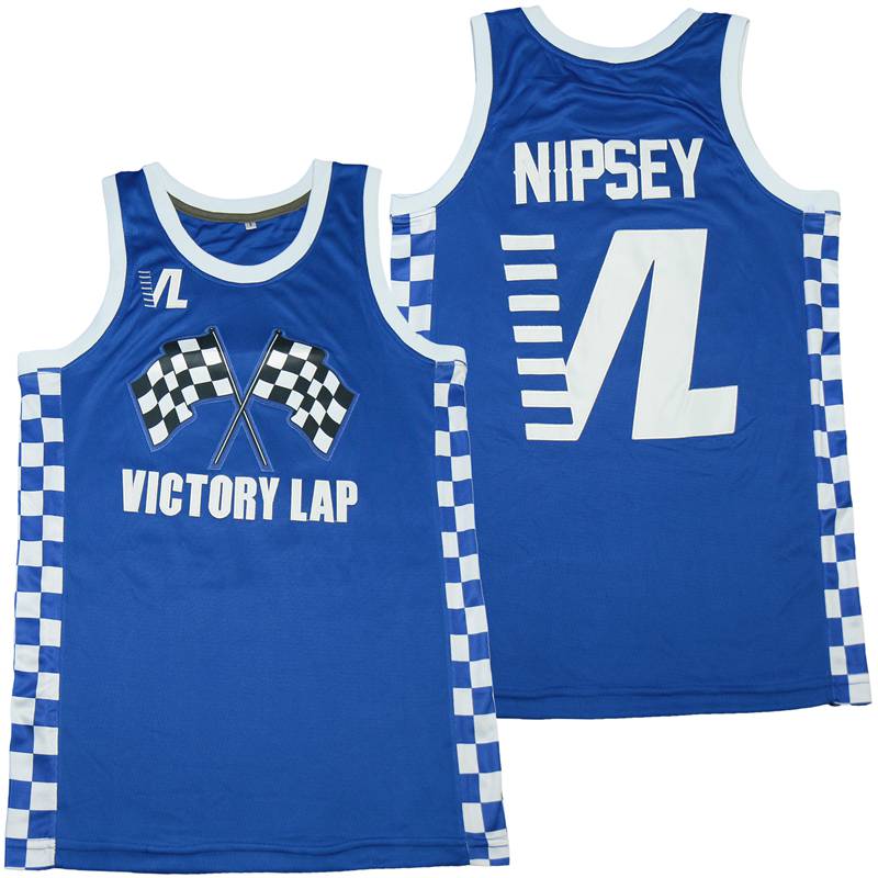 Victory Lap Nipsey Movie Basketball Jersey Blue