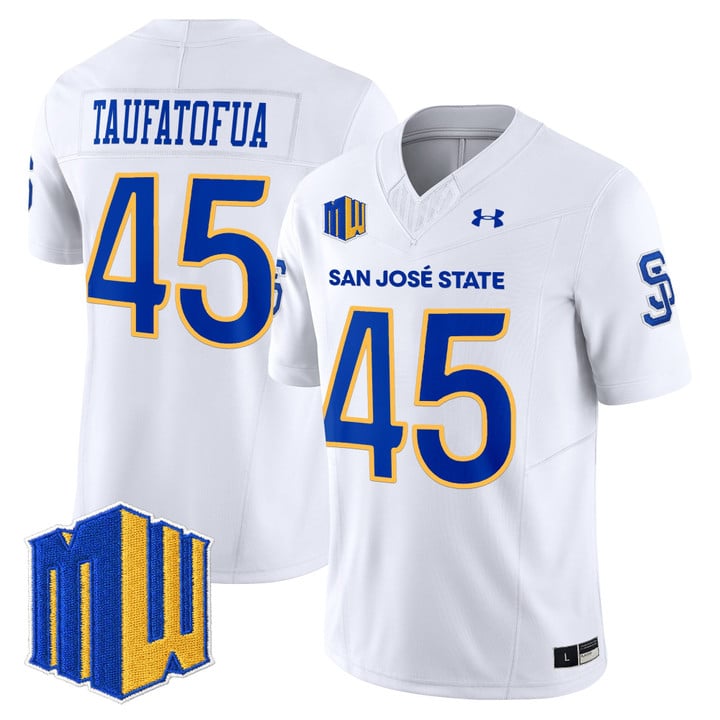 Vili Taufatofua Jersey #45 San José State Spartans 2025 Limited Stitched