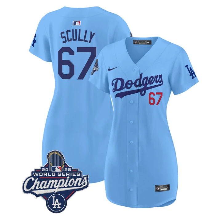 Vin Scully Dress #67 Dodgers 2025 World Series Champions Stitched