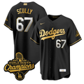 Vin Scully Jersey #67 Dodgers Gold Collection Premier Stitched