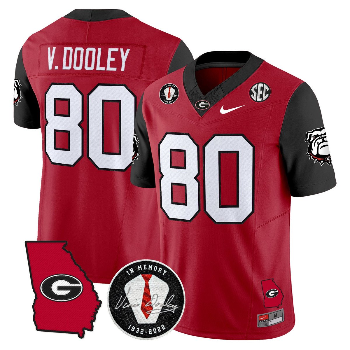 Vince Dooley Jersey #80 Georgia Bulldogs 2025 Limited Stitched