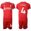 Virgil Jersey #4 Liverpool Red Home 2025 Soccer Suit
