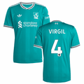 Virgil van Dijk 4 Liverpool 2025-26 Third Match Jersey – Aqua