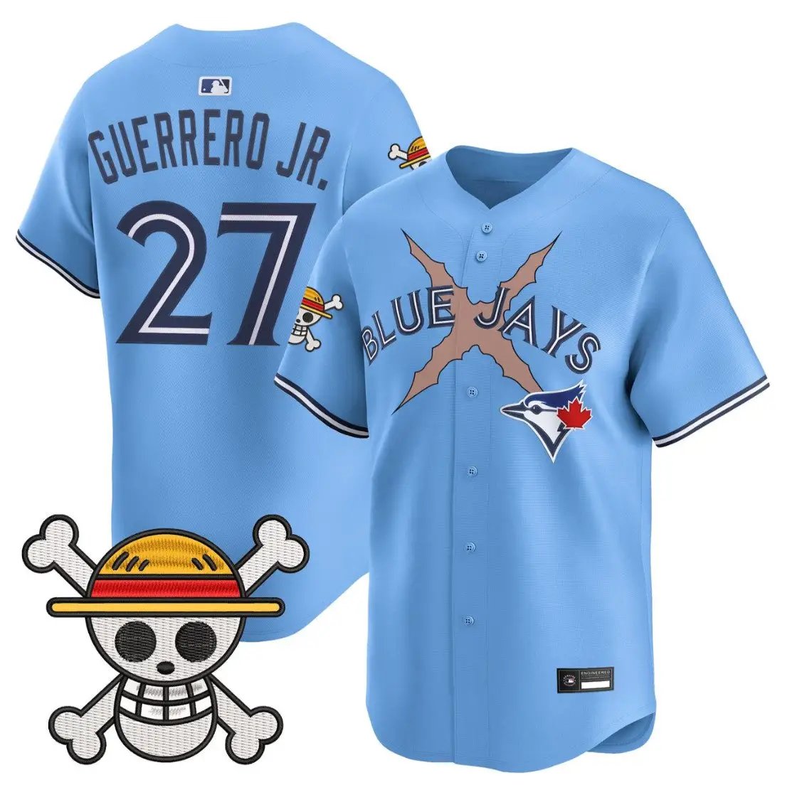 Zoro Jersey #2 Blue Jays One Piece Vapor Premier Limited Premier Stitched