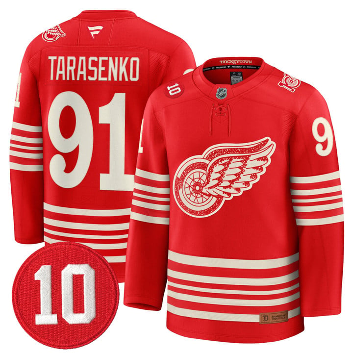 Vladimir Tarasenko Jersey #91 Red Wings #10 Alex Delvecchio Honoring
