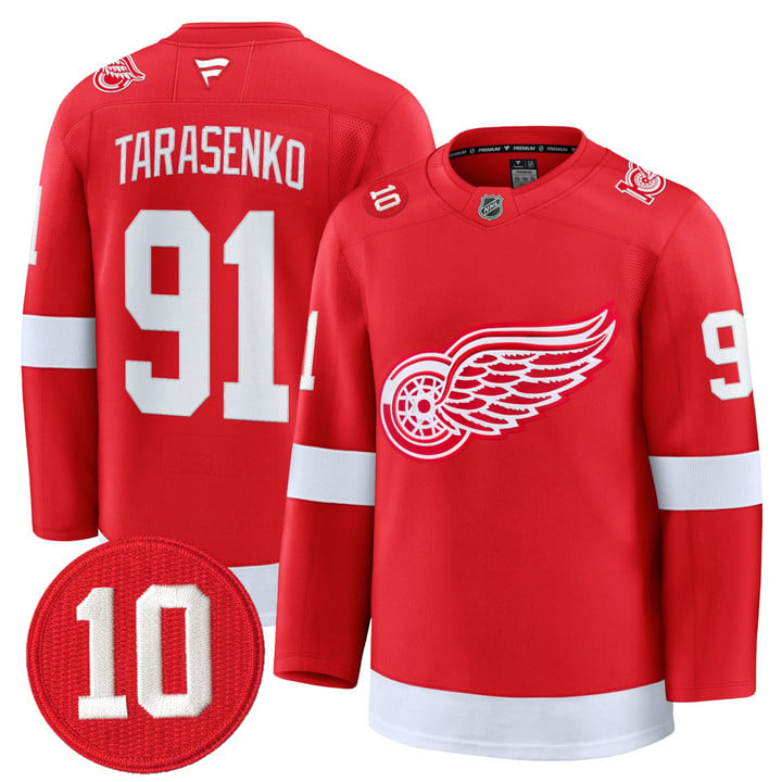 Vladimir Tarasenko Jersey #91 Red Wings #10 Alex Delvecchio Honoring