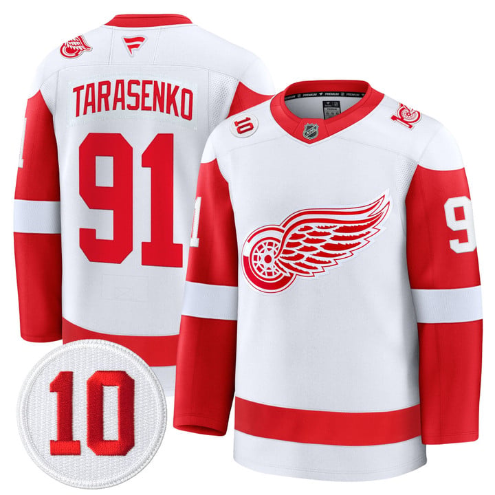 Vladimir Tarasenko Jersey #91 Red Wings #10 Alex Delvecchio Honoring
