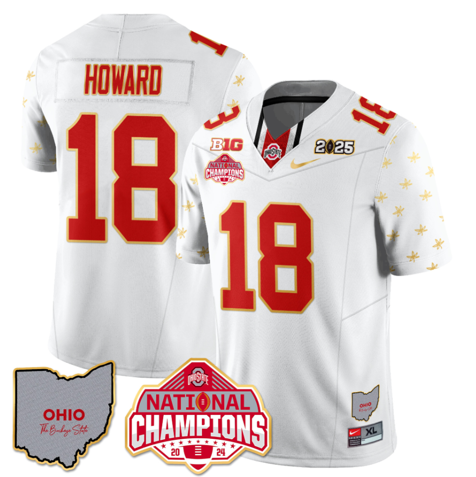 Will Howard Jersey #18 Ohio State National Champions 2025 Patch
