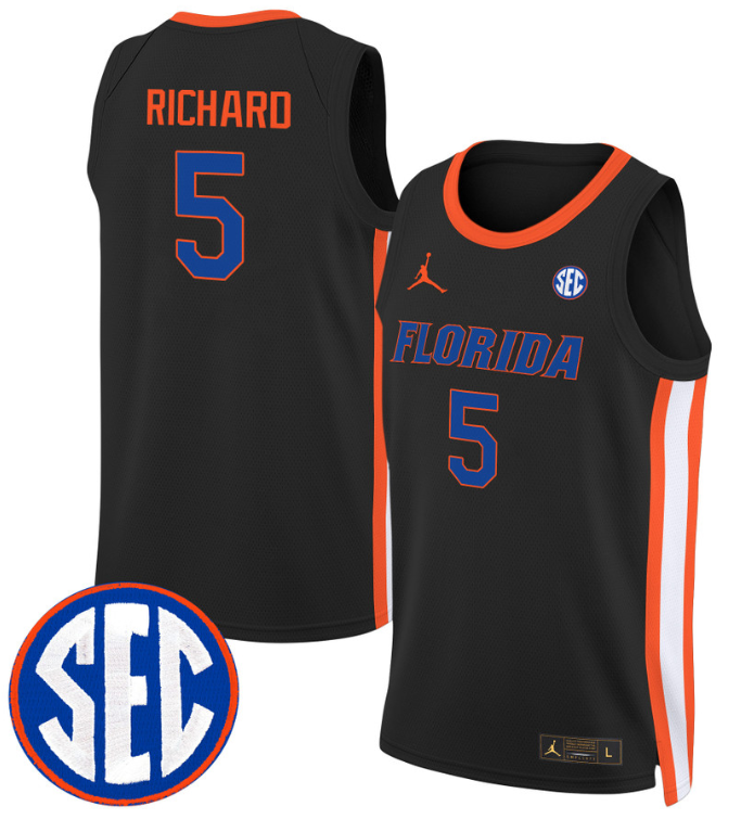 Will Richard Jersey #5 Florida Gators Swingman Basketball Stitched Black