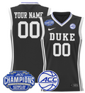 Women's Custom Duke Blue Devils Jersey 2025 ACC Champions Lightweight Black