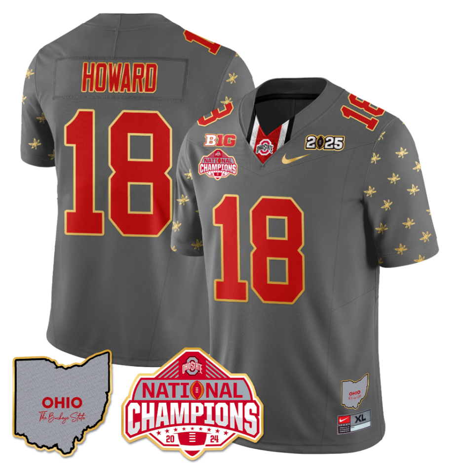 Will Howard Jersey #18 Ohio State National Champions 2025 Patch