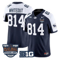WHITEOUT Jersey #814 Penn State Throwback Pinstripe Bowl Patch Stitched