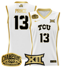 Women's Sedona Prince Jersey #13 TCU Horned Frogs 2025 Champions White Gold
