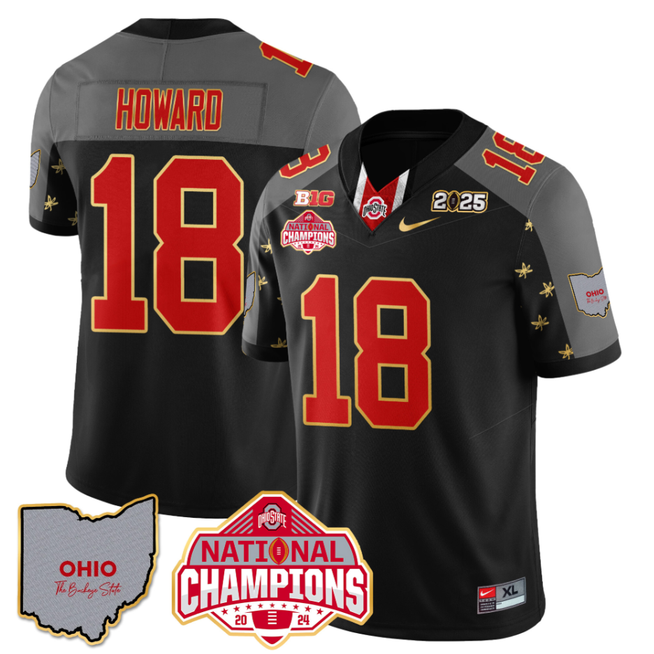 Will Howard Jersey #18 Ohio State National Champions 2025 Patch