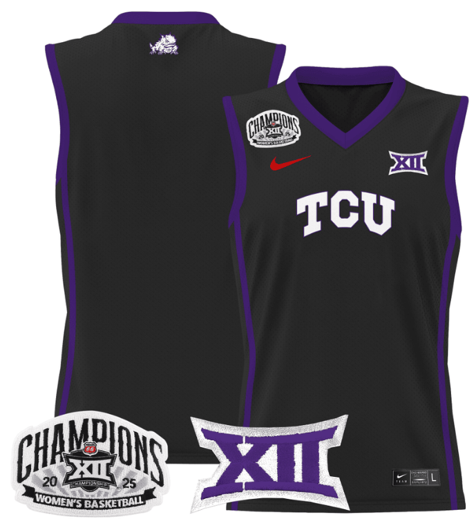 Women's Team Jersey TCU Horned Frogs 2025 Champions Lightweight Black