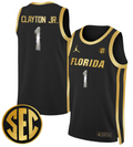 Walter Clayton Jr Jersey #1 Florida Gators Swingman Basketball Stitched Black Gold
