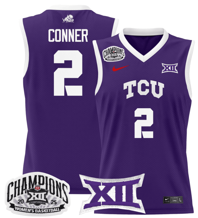 Women's Madison Conner Jersey #2 TCU Horned Frogs 2025 Champions Purple