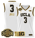 Women's Londynn Jones Jersey #3 UCLA Bruins 2025 Champions Basketball White Gold