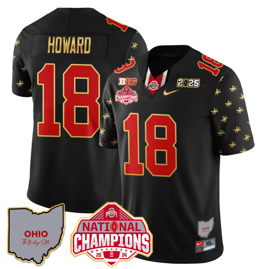 Will Howard Jersey #18 Ohio State National Champions 2025 Patch