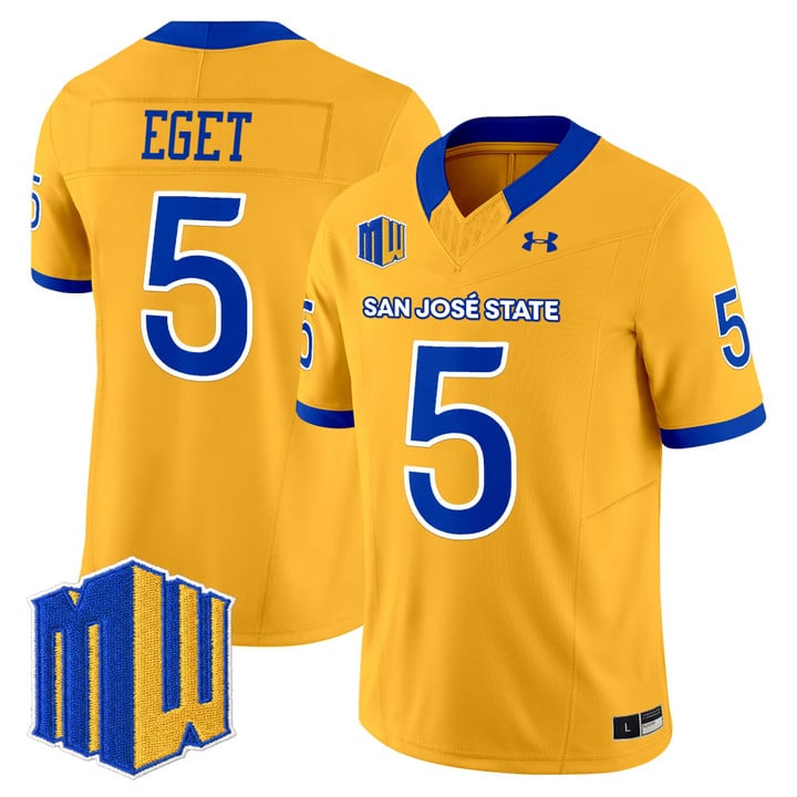 Walker Eget Jersey #5 San José State Spartans 2025 Limited Stitched