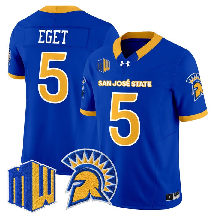 Walker Eget Jersey #5 San José State Spartans 2025 Limited Stitched