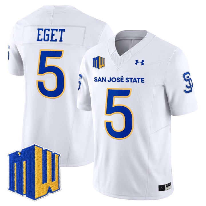 Walker Eget Jersey #5 San José State Spartans 2025 Limited Stitched