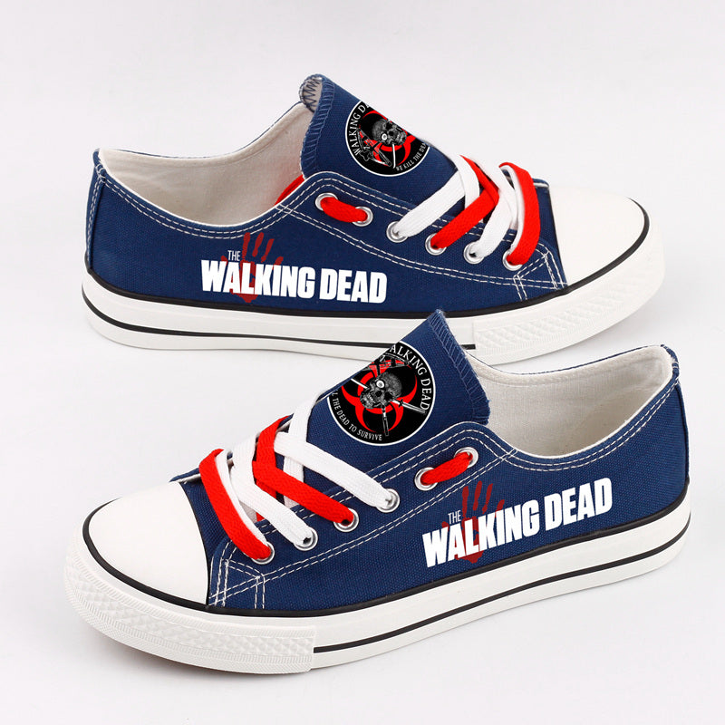 Walking Dead Low Top Canvas Sport Sneakers Shoes For Men Women Fans