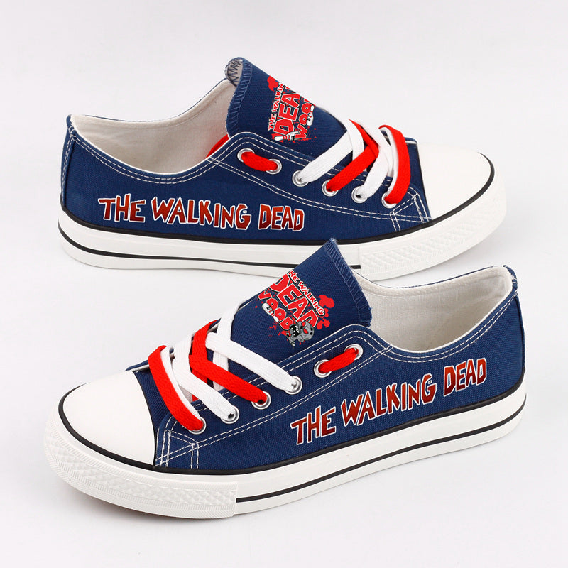 Walking Dead Low Top Canvas Sport Sneakers Shoes For Men Women Fans