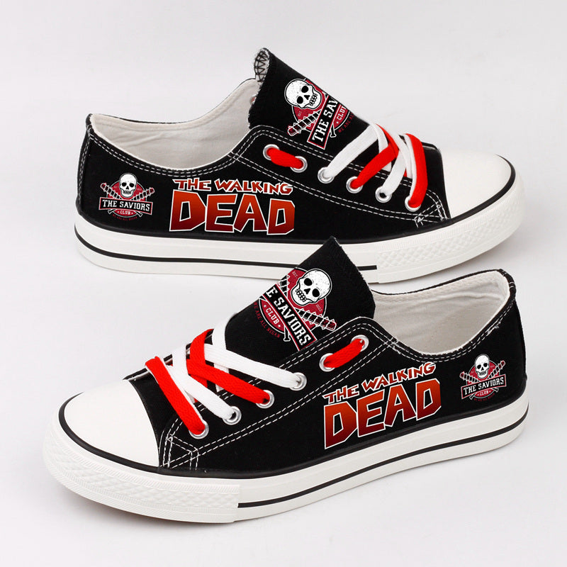 Walking Dead Low Top Canvas Sport Sneakers Shoes For Men Women Fans