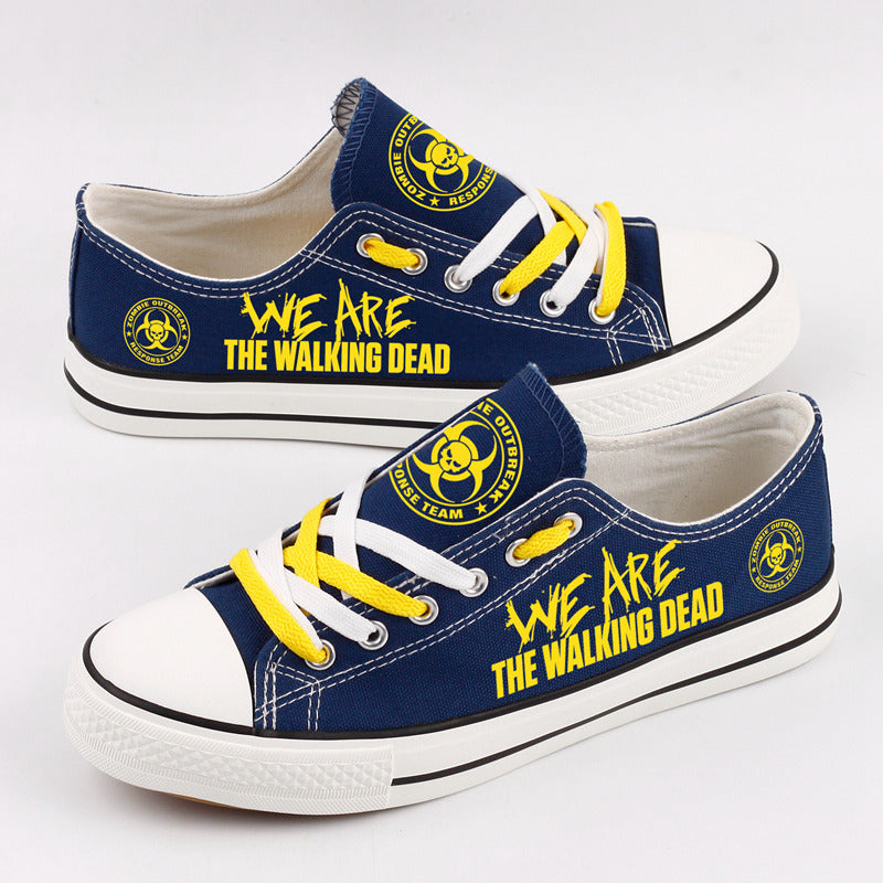 Walking Dead Low Top Canvas Sport Sneakers Shoes For Men Women Fans