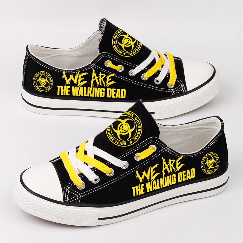 Walking Dead Low Top Canvas Sport Sneakers Shoes For Men Women Fans