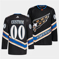 Washington Capitals Custom Black 2022-23 Reverse Retro Stitched Jersey