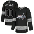 Washington Capitals Custom Black Team Logos Fashion Jersey Premium Stitched