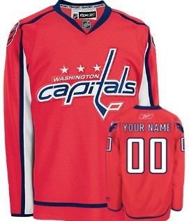 Washington Capitals Customized Red Jersey Premium Stitched