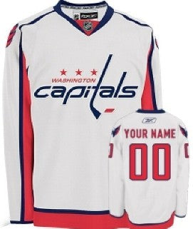Washington Capitals  Customized White Jersey Premium Stitched