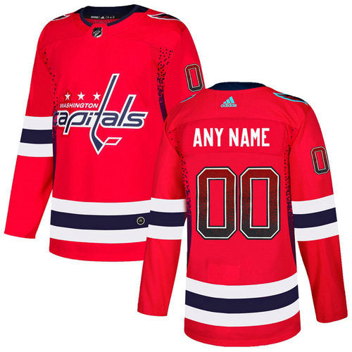 Washington Capitals Red Customized Drift Fashion Jersey Premium Stitched