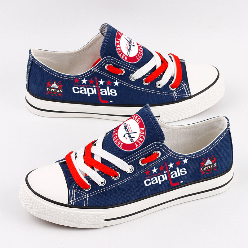 Washington Capitals Low Top Canvas Sport Sneakers Shoes For Men Women Fans