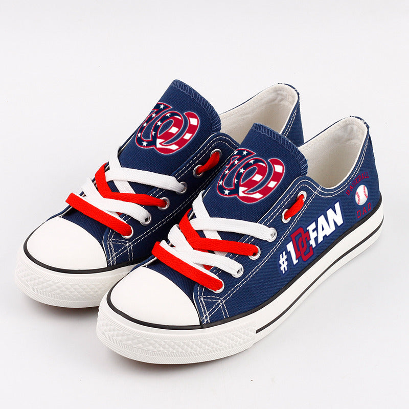 Washington Nationals Limited Print Low Top Canvas Shoes Sport Sneakers For Men Women Fans