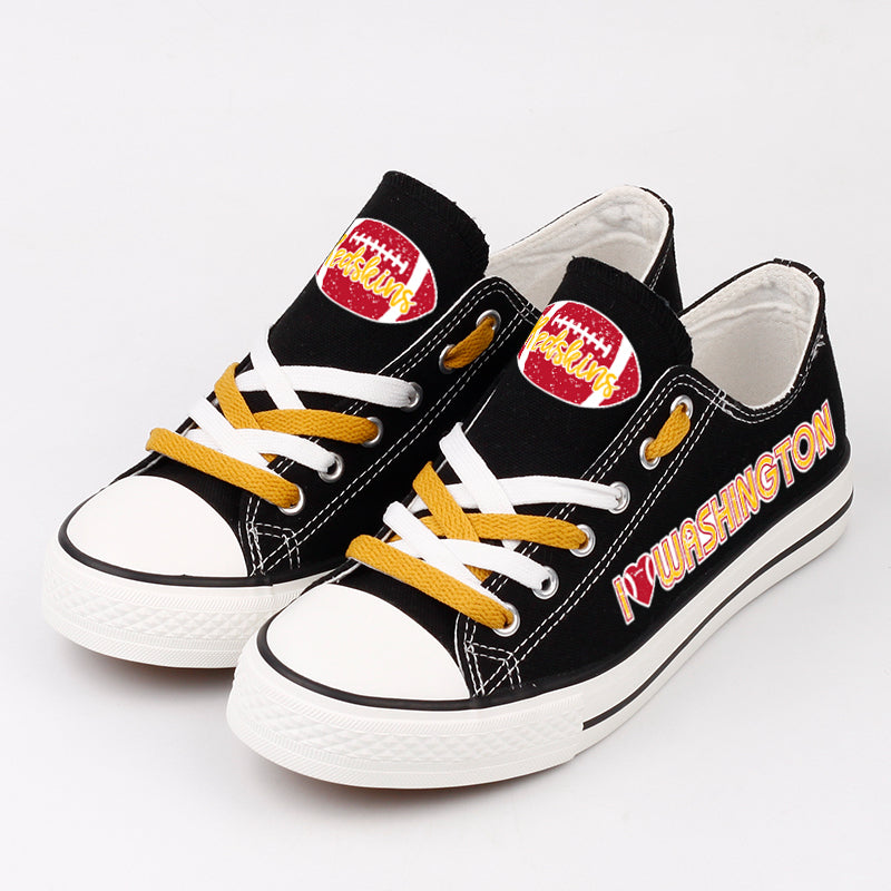 Washington Redskins Low Top Canvas Sport Sneakers Shoes For Men Women Fans