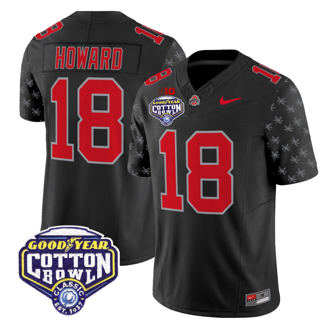 Will Howard Jersey #18 Ohio State 2025 Cotton Bowl Patch Stitched
