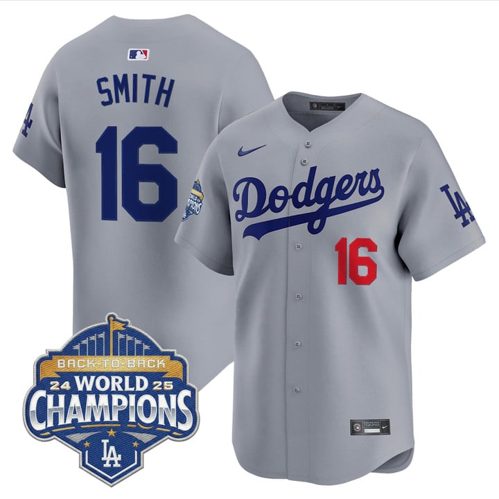 Will Smith Jersey #16 Dodgers 2025 Back-To-Back Champions Stitched