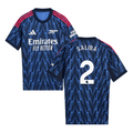 William Saliba #2 Arsenal 2025-26 Away Men Jersey – Blue