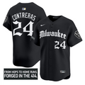 William Contreras Jersey #24 Milwaukee Brewers Gothic 414 Shadows Edition