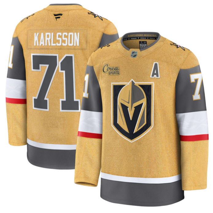 William Karlsson Jersey #71 Vegas Golden Knights Premium Stitched Gold